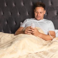 Faux Fur Heated Throw